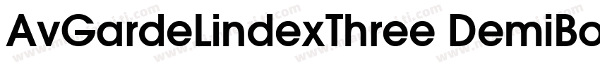 AvGardeLindexThree DemiBold字体转换